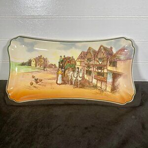 Royal Doulton Old England Decorative Plate, Made in the 40's, D 6393,